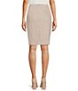 Color:Khaki - Image 2 - Petite Size High Rise Luxe Stretch Pencil Skirt