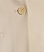 Color:Stony Beige - Image 5 - Petite Size Scuba Crepe Mandarin Collar Pocketed Single Button Front Jacket