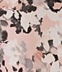 Color:Silver Pink - Image 4 - Plus Size Floral Print Matte Jersey V-Neck Short Short Flutter Sleeve Top