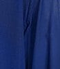 Color:Klein Blue - Image 4 - Plus Size Knit Round Neck Mesh Ruffle Short Sleeve Top