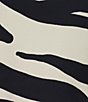 Color:Twilt Soft/White - Image 4 - Plus Size Zebra Print Mesh Round Neck Short Flutter Sleeve Top