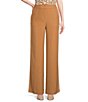 Color:Luggage - Image 1 - Stretch High Waisted Wide Leg Pant
