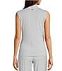 Color:Artic Ice - Image 2 - Stretch Surplice V-Neck Sleeveless Ruched Top