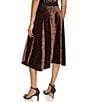 Color:Coffee Bean - Image 2 - Velvet A-Line Pull-On Coordinating Midi Skirt