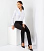 Color:White - Image 6 - Wrinkle-Free Pinpoint Oxford Blouse