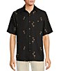 Color:Black - Image 1 - Big & Tall Relaxed Fit Palm Valley Short Sleeve Woven Shirt