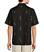 Color:Black - Image 2 - Big & Tall Relaxed Fit Palm Valley Short Sleeve Woven Shirt