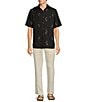 Color:Black - Image 3 - Big & Tall Relaxed Fit Palm Valley Short Sleeve Woven Shirt