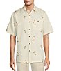Color:Winter White - Image 1 - Big & Tall Relaxed Fit Palm Valley Short Sleeve Woven Shirt