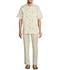 Color:Winter White - Image 3 - Big & Tall Relaxed Fit Palm Valley Short Sleeve Woven Shirt