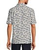 Color:White - Image 2 - Deco Palm Print Short Sleeve Woven Shirt