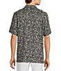 Color:Winter White - Image 2 - Rayon Bird Printed Short Sleeve Woven Camp Shirt