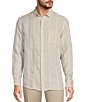 Color:Natural - Image 1 - Solid Linen Long Sleeve Woven Shirt
