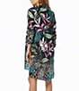 Color:Black Multi - Image 3 - Organic Bloom Floral Print Button Front Cover-Up Dress