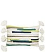 Color:Citron - Image 1 - Toni Hand Woven Textured Striped Tassel Decorative Pillow