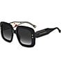 Color:Black - Image 1 - Women's 52mm Square Sunglasses