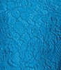 Color:Turquoise - Image 3 - Lace Round Neck 3/4 Sleeve Shift Dress