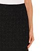 Color:Rich Black - Image 3 - Metallic Tweed Coordinating Pencil Mini Skirt
