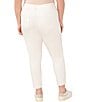 Color:Ultra White - Image 2 - Plus Size High-Rise Indigo Denim Pearl Button Hem Skinny Jeans
