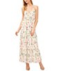 Color:New Ivory - Image 1 - Sleeveless Floral Open Back Maxi Dress