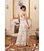 Color:New Ivory - Image 6 - Sleeveless Floral Open Back Maxi Dress