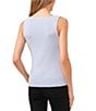 Color:Kentucky Blue - Image 2 - Sweetheart Neck Sleeveless Ribbed Knit Sweater Tank Top