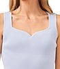 Color:Kentucky Blue - Image 3 - Sweetheart Neck Sleeveless Ribbed Knit Sweater Tank Top