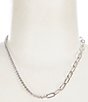 Color:Silver/CZ - Image 1 - CZ Stone Half Chain Collar Necklace