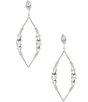 Color:Silver/Crystal - Image 1 - Delight Crystal Oval Chandelier Earrings
