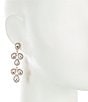 Color:Rose Gold - Image 2 - Pave Pear Crystal Linear Earrings