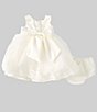 Color:Ivory - Image 2 - Baby Girls 12-24 Months Lace Bow Back Dress