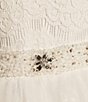 Color:Ivory - Image 4 - Little Girls 2T-6X Illusion Lace/Mesh Ballgown