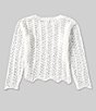 Color:Ivory - Image 2 - Big Girls 7-16 Long-Sleeve Crochet Top