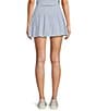 Color:Soft Chambray - Image 2 - Lily Drapey Gauze Mini Skirt