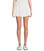 Color:White - Image 1 - Lily Drapey Gauze Mini Skirt