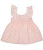 Color:Light Pink - Image 2 - Little Girls 2-6X Short Sleeve Smocked Top