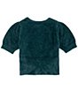 Color:Dark Green - Image 2 - Little Girls 2T-6X Eyelash Sweater