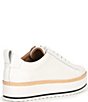 Color:White - Image 2 - Penny Leather Platform Lace-Up Sneakers