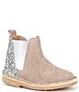Color:Taupe - Image 1 - Girls' Suede Glitter Chelsea Booties (Infant)