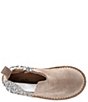 Color:Taupe - Image 5 - Girls' Suede Glitter Chelsea Booties (Infant)