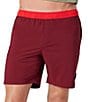 Color:Open Red - Image 1 - The Warmups 7#double; Inseam Stretch Shorts