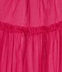 Color:Hot Pink - Image 3 - Padded Cup Tiered Tulle Ruffled Babydoll