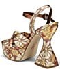 Color:Sunset Swirl - Image 4 - Circus NY by Sam Edelman Audrea Floral Satin Ankle Strap Platform Sandals
