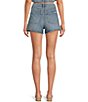 Color:Incline - Image 2 - Circus NY by Sam Edelman High Rise Floral Frayed Hem Denim Shorts