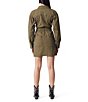 Color:Burnt Olive - Image 2 - Circus NY by Sam Edelman Long Sleeve Notched Collar Front Zip Dress