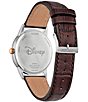 Color:Brown - Image 3 - Men's Disney© Citizen Steamboat Willie 1928 Three Hand Brown Leather Strap Watch