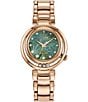 Color:Rose Gold - Image 1 - Women's L Arcly Multifunction Rose Gold Stainless Steel Bracelet Watch
