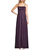 Color:Grape - Image 1 - Glitter Shine Corset Sleeveless Long Dress