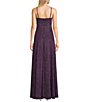 Color:Grape - Image 2 - Glitter Shine Corset Sleeveless Long Dress