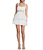 Color:White - Image 1 - Sleeveless Sweetheart Corset Fit & Flare Dress